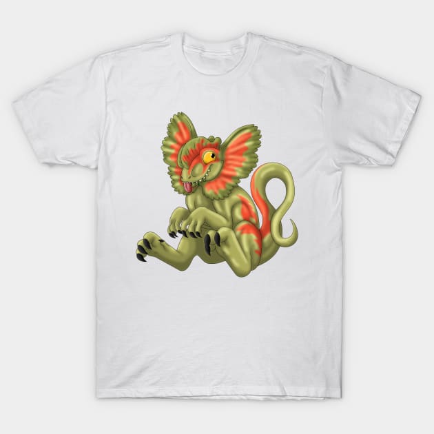 Dilophosaurus: Olive T-Shirt by spyroid101